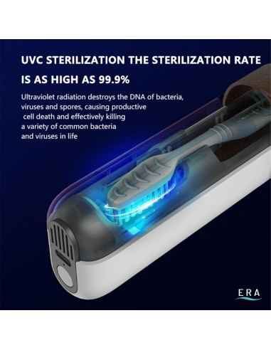 Funda desinfectante para cepillo de dientes ERA con luz UV