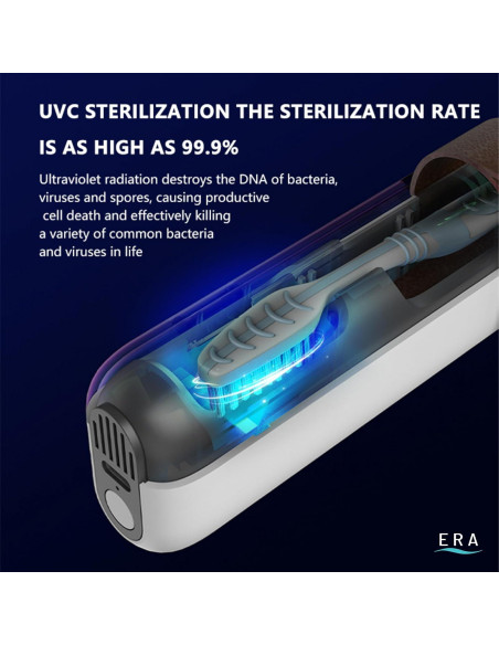 Funda desinfectante para cepillo de dientes ERA con luz UV