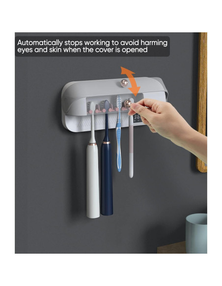 Soporte para Cepillos de Dientes StarWin con Secado y Afeitadora Soporte para Cepillos de Dientes StarWin con Secado y Afeitadora