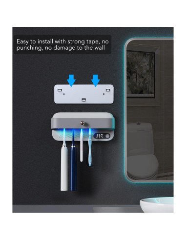 Soporte para Cepillos de Dientes StarWin con Secado y Afeitadora