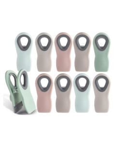 Clips para Bolsas Cook with Color Menta y Gris - 10 Piezas