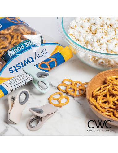 Clips para Bolsas Cook with Color Menta y Gris - 10 Piezas