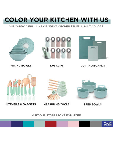 Clips para Bolsas Cook with Color Menta y Gris - 10 Piezas