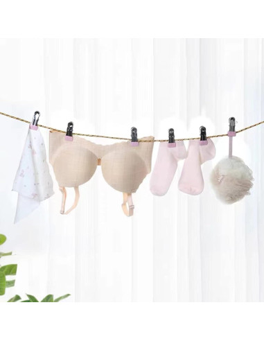 Pinzas de Ropa Sylroal 32 Piezas Acero Inoxidable Colores