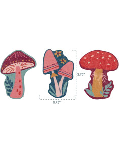 Clips Magnéticos para Bolsas Karma - 3 Piezas Madera Hongo 2