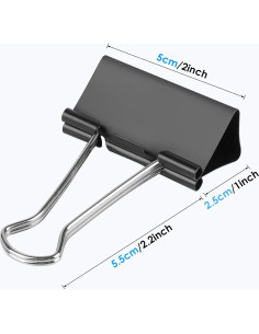 Clips de Papel Extra Grandes Ufmarine 40 Pcs 5,08 cm 2