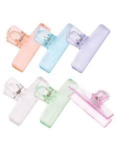 Paquete de 6 Clips de Sellado Dotbengc - Acrílico 7.4x4.6cm