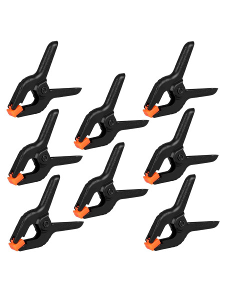 Paquete de 12 abrazaderas de resorte Romeda 8.89 cm Negro