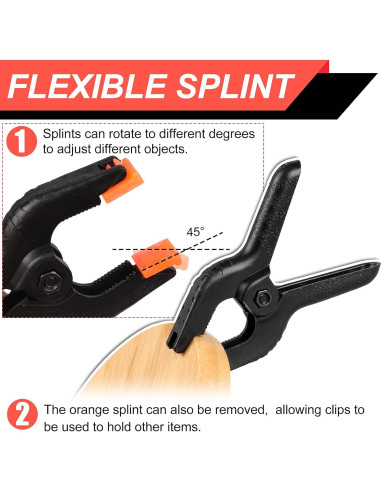 Paquete de 12 abrazaderas de resorte Romeda 8.89 cm Negro