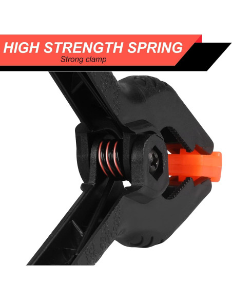 Paquete de 12 abrazaderas de resorte Romeda 8.89 cm Negro