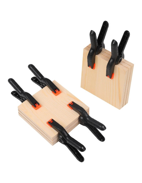 Paquete de 12 abrazaderas de resorte Romeda 8.89 cm Negro