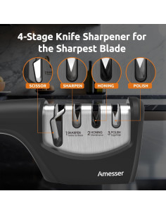 Afilador de cuchillos 4 en 1 Amesser - Rápido y seguro 2