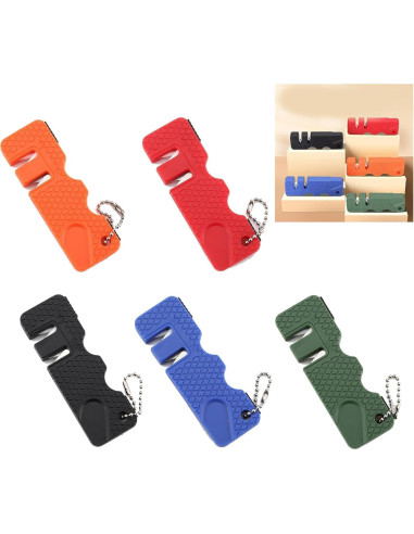 Afilador de cuchillos Jowxsx naranja portátil 11,4 cm