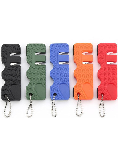 Afilador de cuchillos Jowxsx naranja portátil 11,4 cm