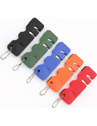 Afilador de cuchillos Jowxsx naranja portátil 11,4 cm