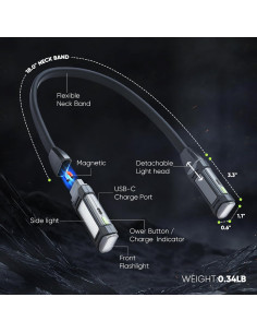 Luz de Cuello Recargable Durapower 200LM Flexible 2