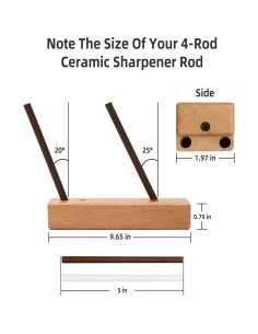 Caja de Afilado Uiozr 4 Varillas Cerámica Grano Fino 2