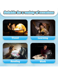Luz de lectura recargable Nemlistey con 3 temperaturas 2