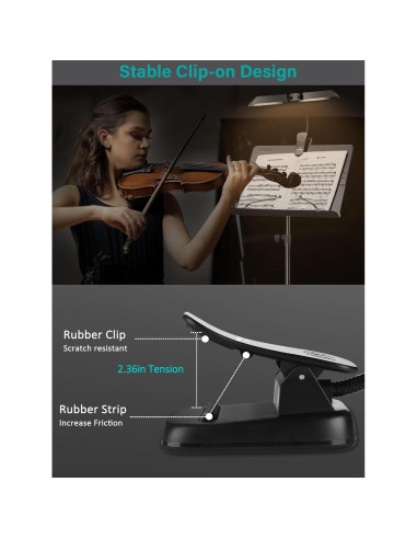 Lámpara de Atril Vekkia MST64 LED Recargable 5 Brillos 3 Colores