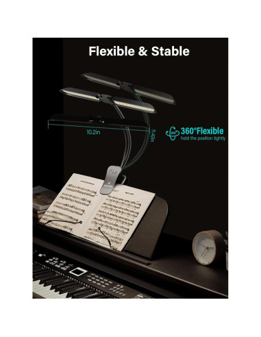 Lámpara de Atril Vekkia MST64 LED Recargable 5 Brillos 3 Colores