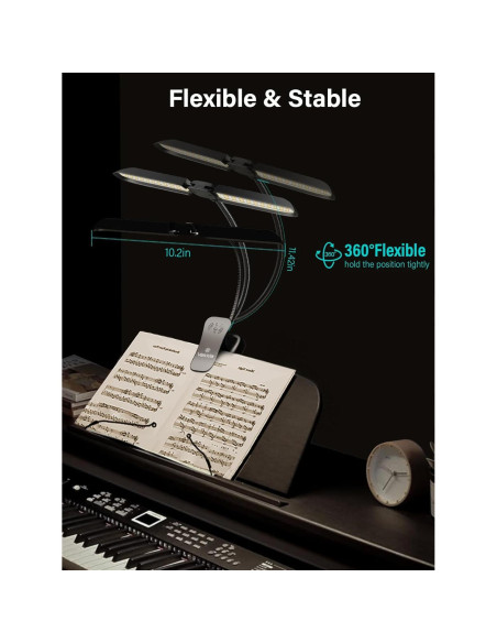 Lámpara de Atril Vekkia MST64 LED Recargable 5 Brillos 3 Colores