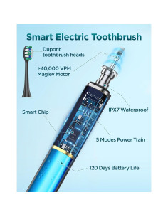 Cepillo de Dientes Eléctrico Rtauys Sónico Negro 5 Modos 2