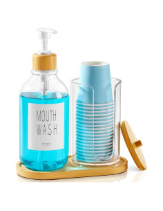 Dispensador de Enjuague Bucal VITVITI 0.29kg con Soporte