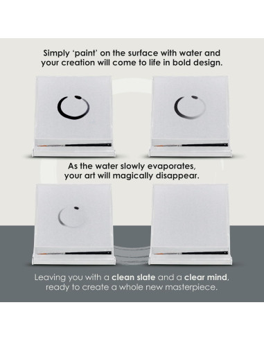 Mini Tabla de Buda Buddha Board 12.7x12.7cm con Pincel