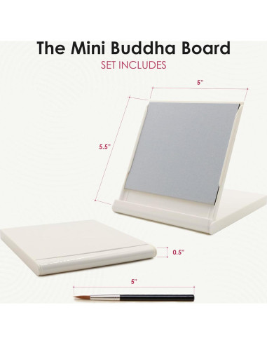 Mini Tabla de Buda Buddha Board 12.7x12.7cm con Pincel