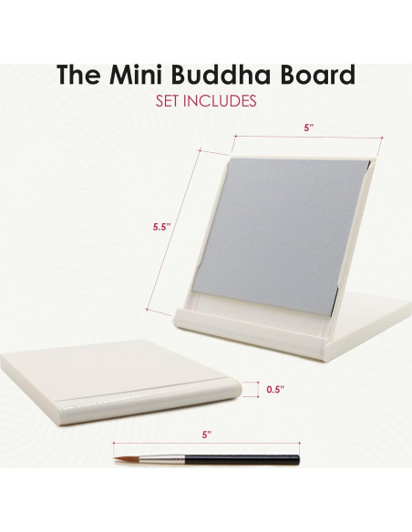 Mini Tabla de Buda Buddha Board 12.7x12.7cm con Pincel