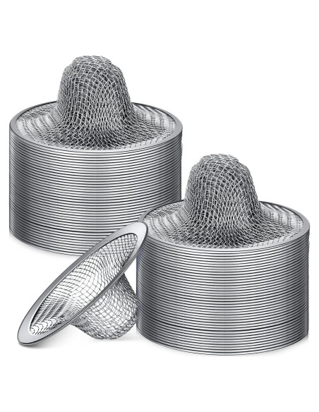 Filtros de Drenaje Shimeyao 100 Pcs Acero Inoxidable 7 cm