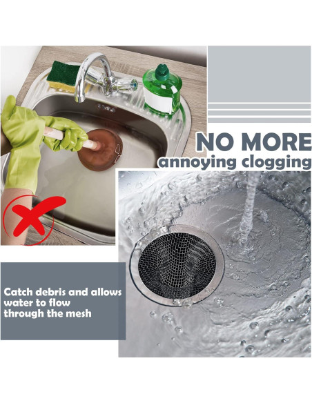 Filtros de Drenaje Shimeyao 100 Pcs Acero Inoxidable 7 cm