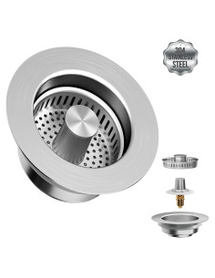 Colador de desagüe 3 en 1 URGINO acero inoxidable
