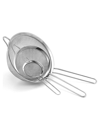 Set de 3 Coladores de Malla Cuisinart Acero Inoxidable