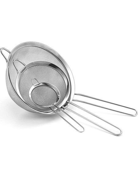 Set de 3 Coladores de Malla Cuisinart Acero Inoxidable