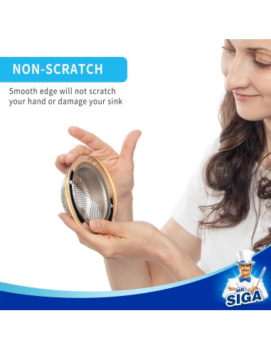 Colador de Fregadero MR.SIGA Acero Inoxidable Paquete 2