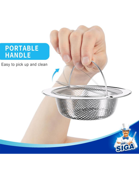 Colador de Fregadero MR.SIGA Acero Inoxidable Paquete 2