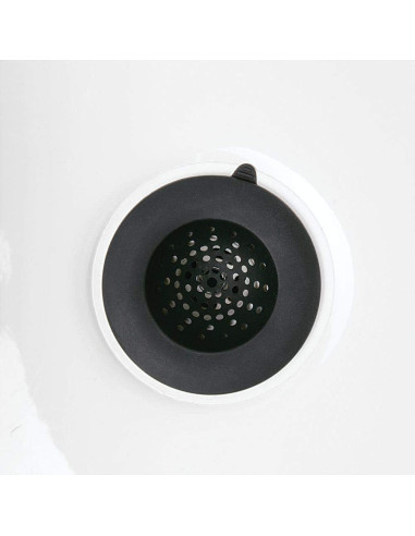 Colador de Fregadero iDesign Silicona Flexible Negro 10,92 cm