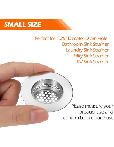 Colador de desagüe de acero inoxidable NADTLSS - 3 unidades