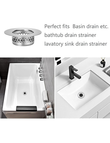 Colador de desagüe de acero inoxidable NADTLSS - 3 unidades