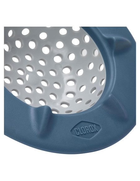 Colador de Fregadero Clorox KeptClean Azul Acero 20,5x15,6 cm