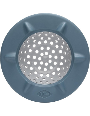 Colador de Fregadero Clorox KeptClean Azul Acero 20,5x15,6 cm