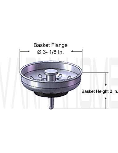 Colador de Cesta de Acero Inoxidable VARNAHOME 8,89 cm
