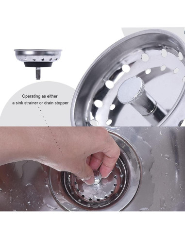 Colador de Cesta de Acero Inoxidable VARNAHOME 8,89 cm