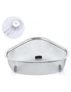 Colador de Drenaje de Acero Inoxidable JOROBURO 22x16 cm