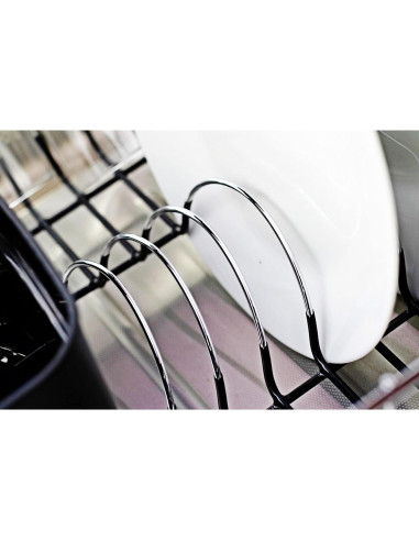 Escurridor de Platos Pequeño Neat-O Acero Cromado Negro