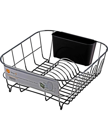 Escurridor de Platos Pequeño Neat-O Acero Cromado Negro