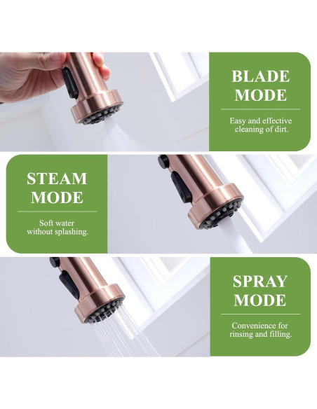 Grifo de cocina Ruvida negro mate arco alto con rociador