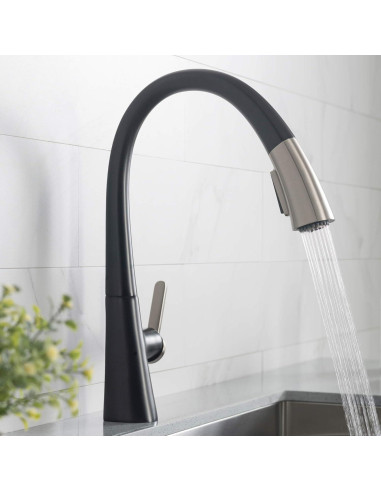 Grifo de Cocina Kraus Nolen 41.5 cm Doble Función Acero Inoxidable