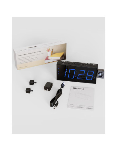 Reloj Despertador Proyector Digital Mesqool 7" LED Ajustable